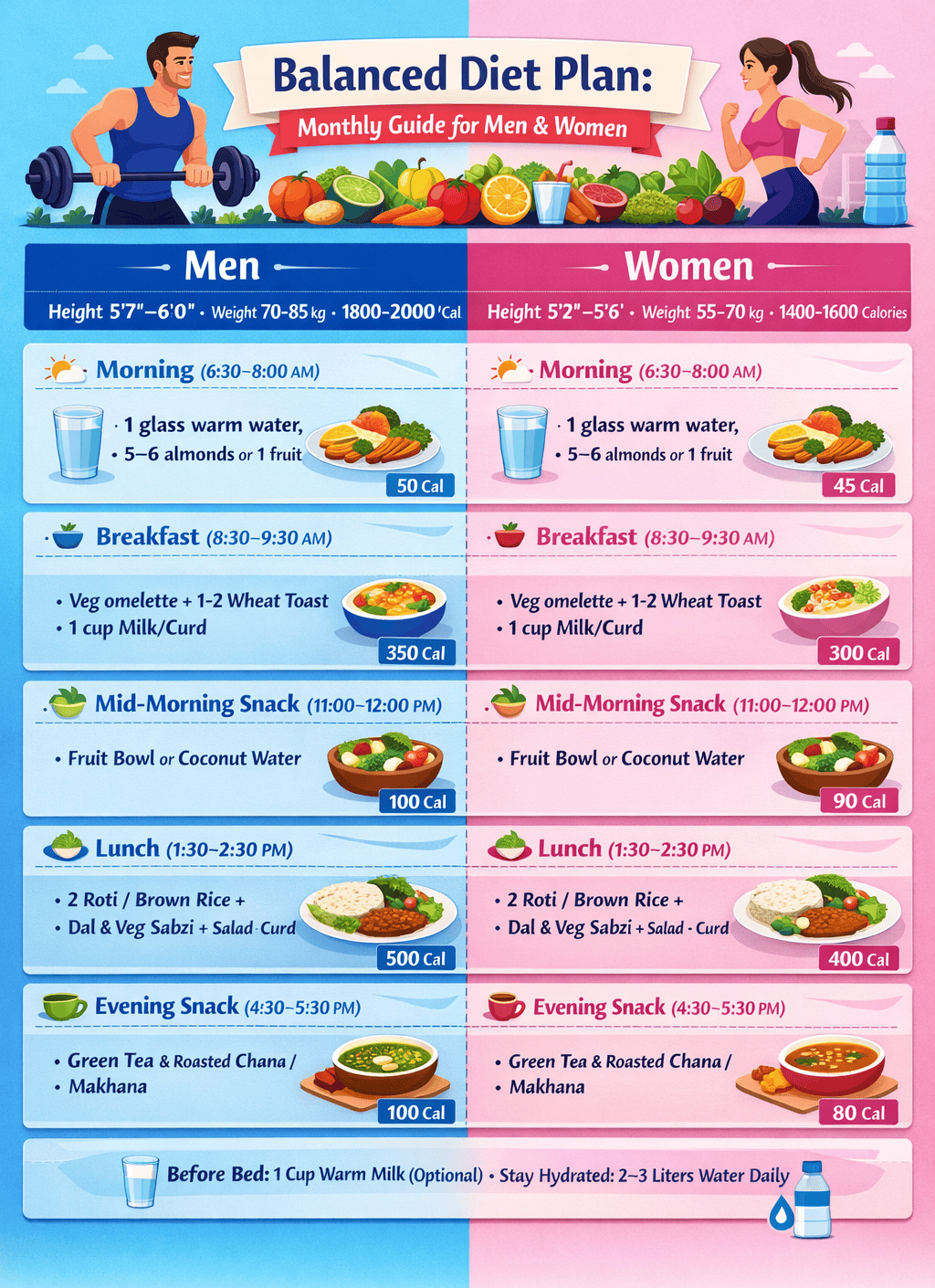 balanced diet as one of the 7 lifestyle habits for a healthy life