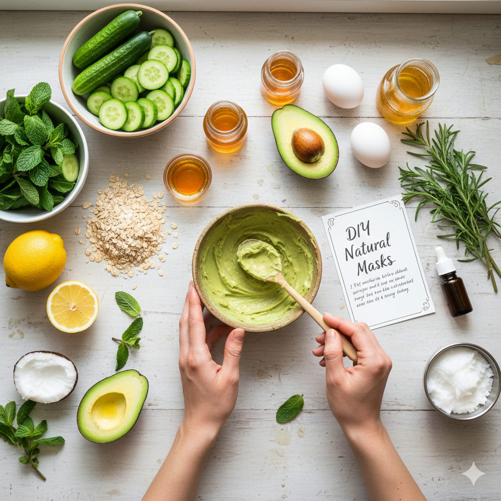 DIY Natural Masks and Remedies: Easy Face and Hair Masks Using Kitchen Ingredients