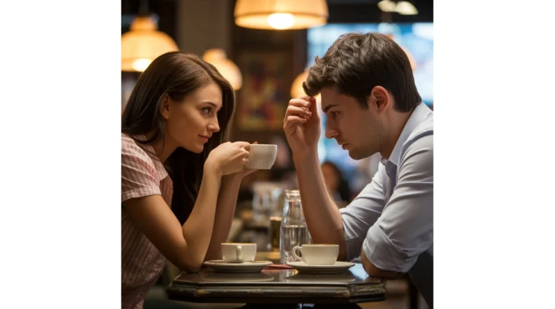 First date grooming mistakes showing emotional distance as attraction fades during a first date conversation