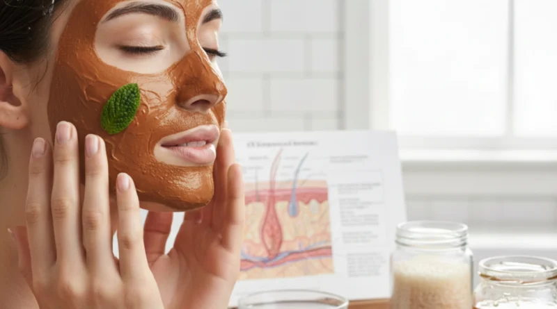 viral homemade face mask recipes with rice water clay and cinnamon ingredients